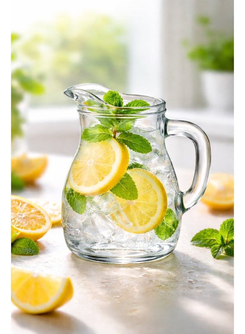 500 ملي إبريق تقديم زجاجي شفاف بسعة – تصميم بيسترو أنيق للماء والعصير والشاي المثلج – أدوات مشروبات شفافة وعملية للمناسبات والاستخدام اليومي - Image 5